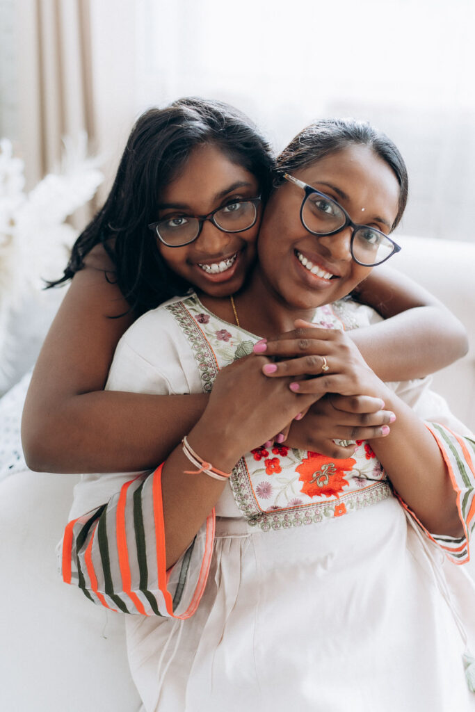 Family photoshoot in a studio in Prague