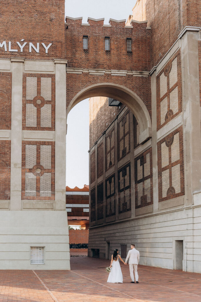 Bride and groom photos captured in natural light in Pardubice near Prague