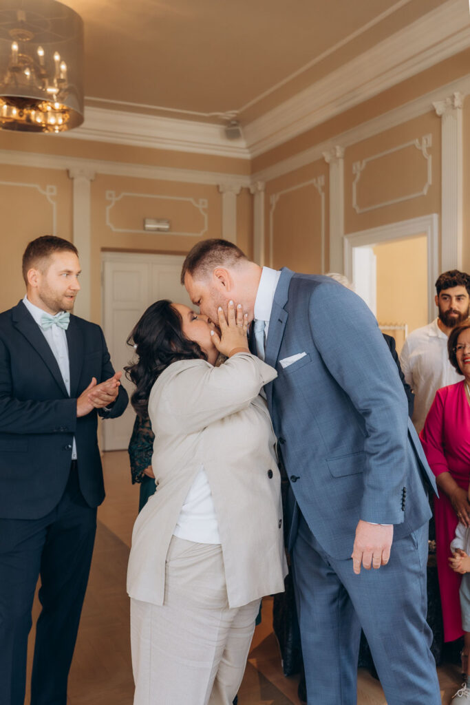 ntimate wedding ceremony at Prague City Hall