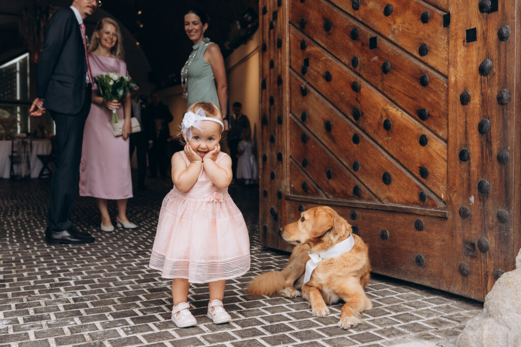 Summer wedding celebration outdoors in Prague